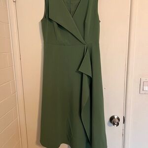 Ann Taylor Asymmetrical Green Dress